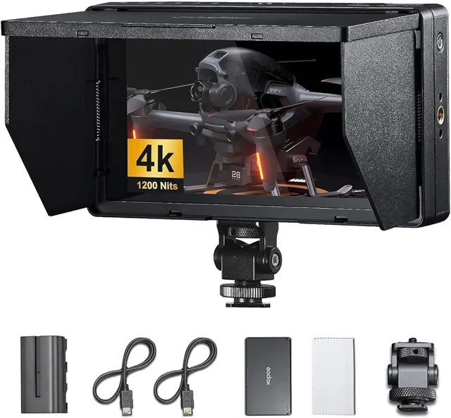 مانیتور فیلمبرداری مدل GODOX 4K touchscreen monitor GM55