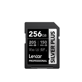کارت حافظه SDXC لکسار Lexarمدل SILVER PLUS کلاس A2 استاندارد UHS-U3 سرعت 205MBps ظرفیت 256 گیگابایت