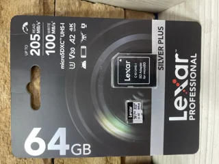 حافظه LEXAR microsSDXC 64GB V30 U3 A2 UHS-1 با سرعت 205به100مگابایت